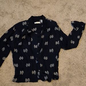 Cat & Jack Black and White Button Down Shirt